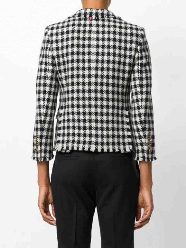 The Best Shops THOM BROWNE: casual jackets - jacket check black white