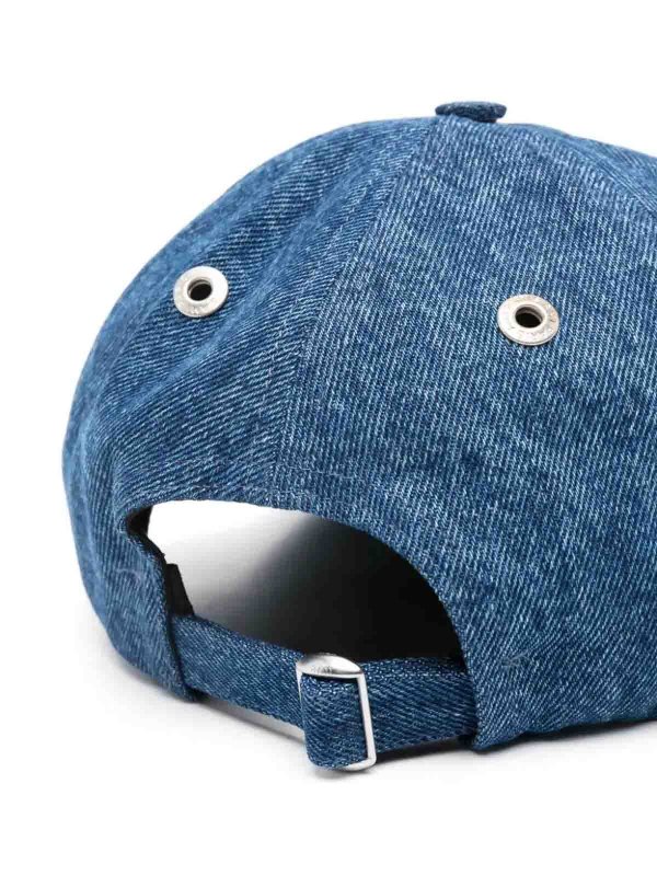 AMI PARIS: hats & caps online - denim baseball cap