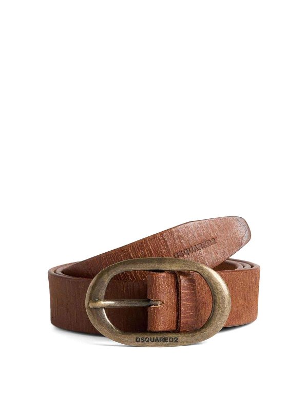 DSQUARED2: belts - logo-buckle leather belt