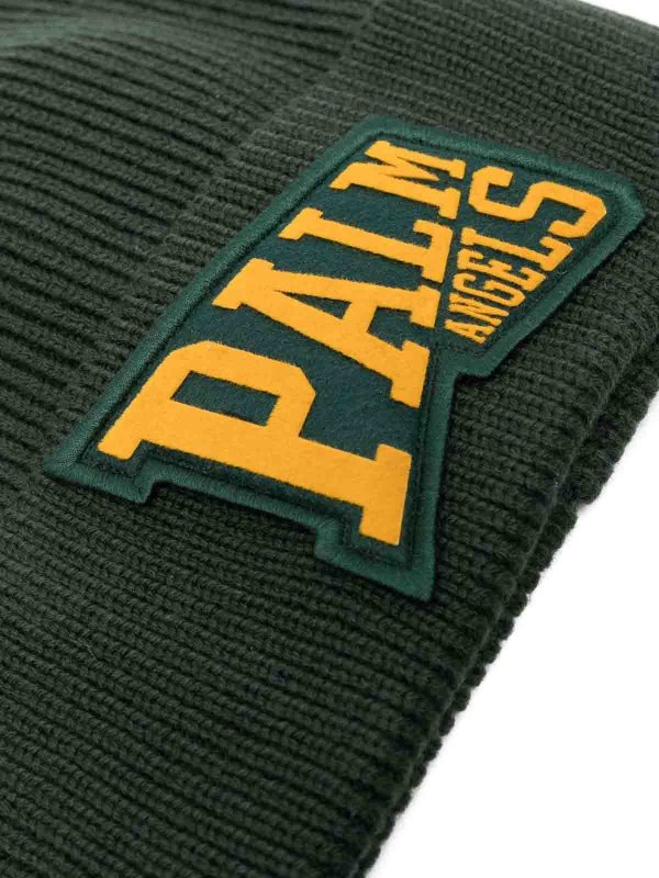 Palm Angels: beanies online - logo-patch wool beanie