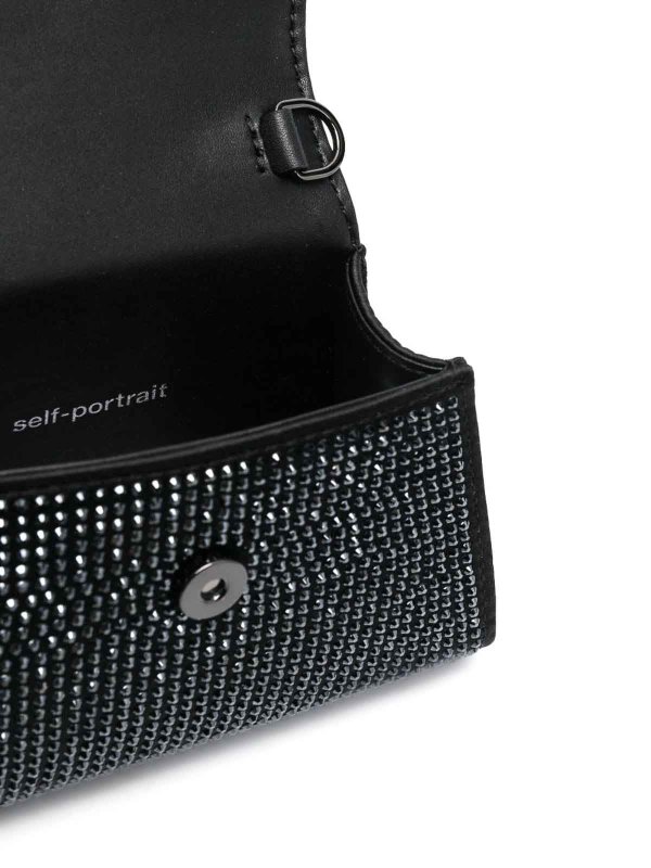 hotfix rhinestone mini bag shop online: Self Portrait
