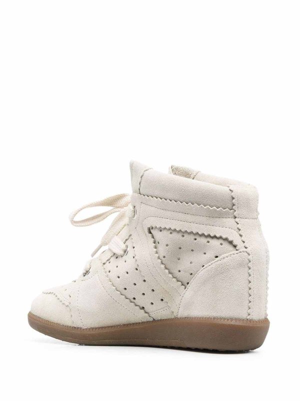 The Best Shops ISABEL MARANT: lace-ups shoes - Calf suede lace-up sneakers