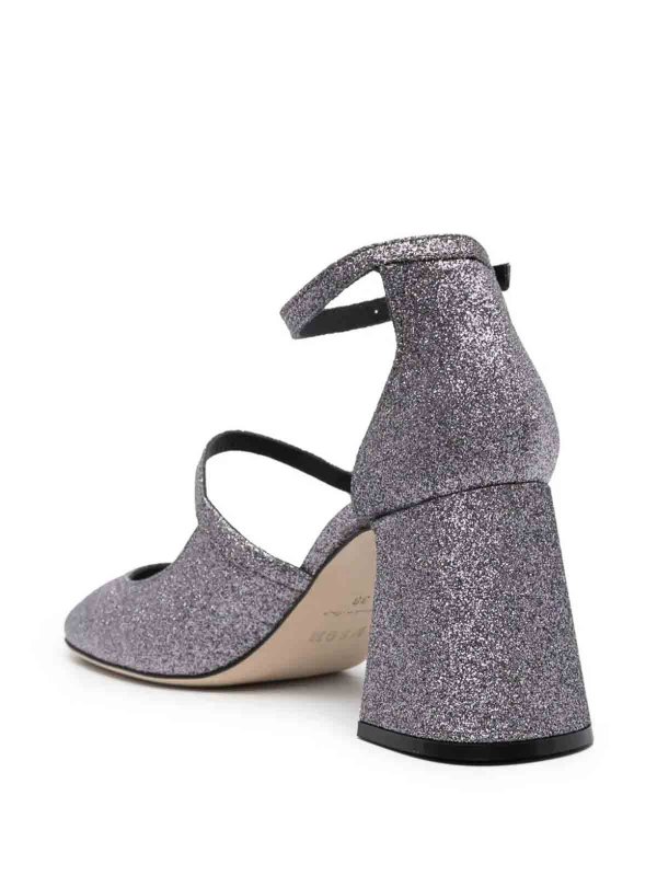 The Best Shops m.s.g.m.: court shoes - Logo-charm 90mm glitter pumps