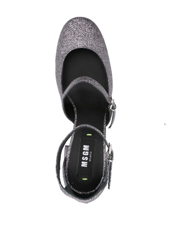 Logo-charm 90mm glitter pumps shop online: m.s.g.m.