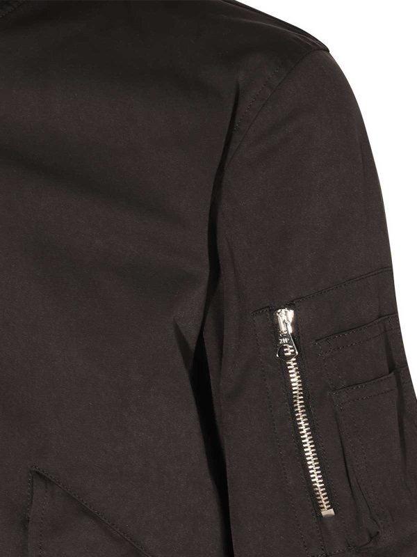 Black nylon bomber jacket shop online: TEN C
