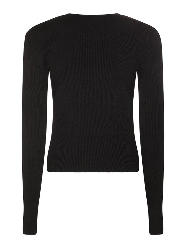 ALEXANDER MCQUEEN: crew necks online - Black wool blend jumper