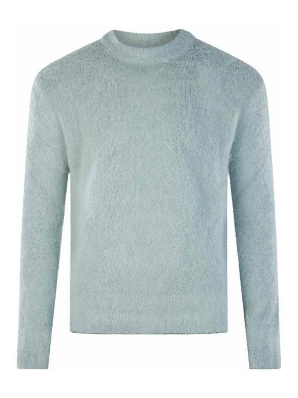 AMI PARIS: Pull col rond - Pull Col Rond - Bleu Clair