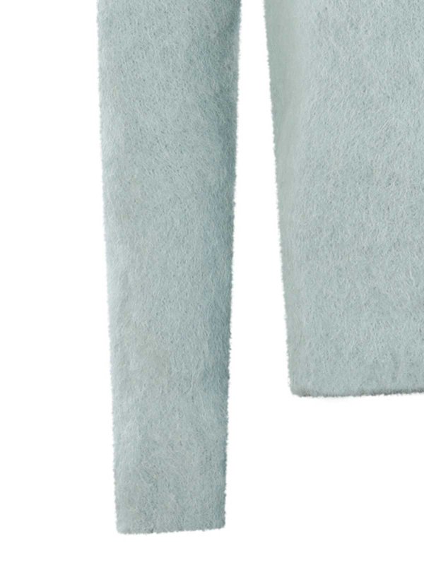 Pull Col Rond - Bleu Clair shop online: AMI PARIS