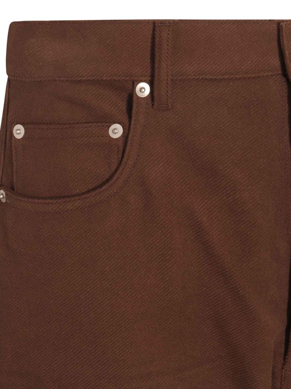 The Best Shops RICK OWENS: bootcut jeans - Brown cotton jeans