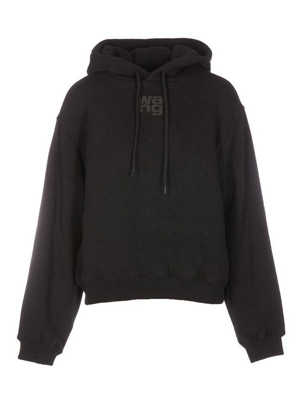 ALEXANDER WANG: Sweatshirts & Sweaters - Black cotton sweatshirt