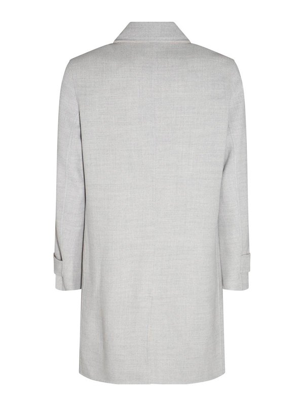 ELEVENTY: short coats online - Grey wool coat