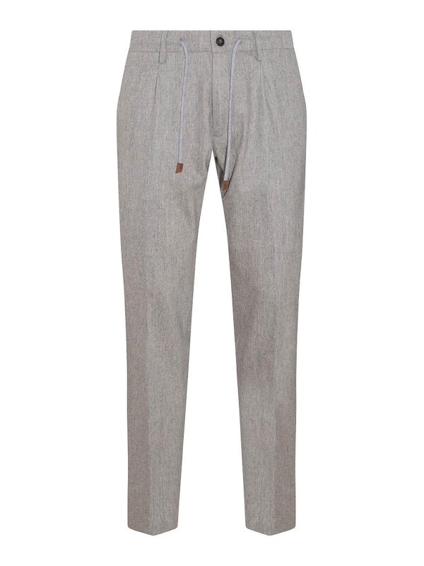 ELEVENTY: casual trousers - Grey wool blend trousers