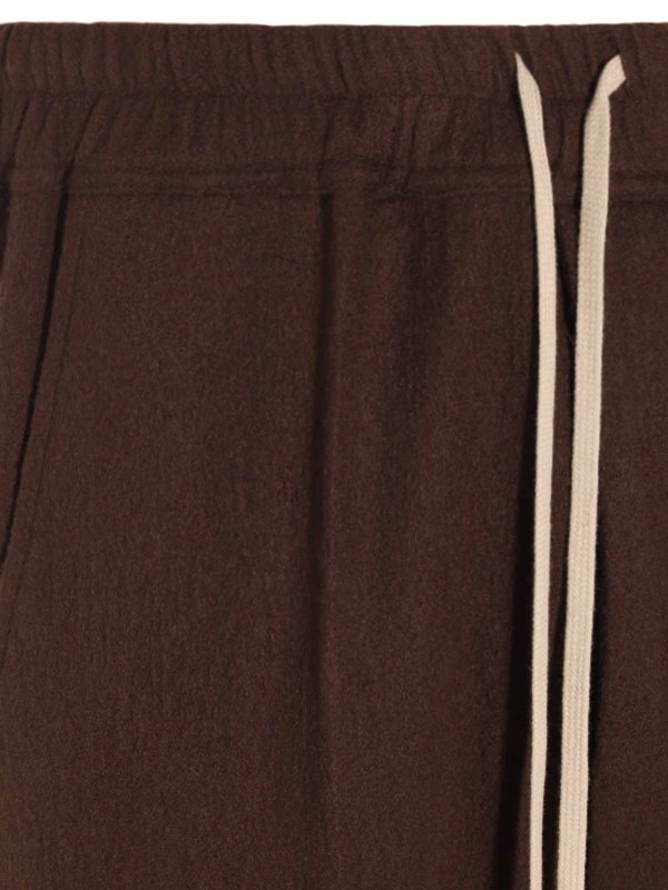 The Best Shops RICK OWENS: tracksuit bottoms - Brown wool pants