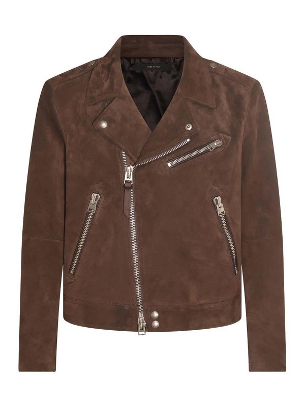 TOM FORD: casual jackets - Brown suede jacket