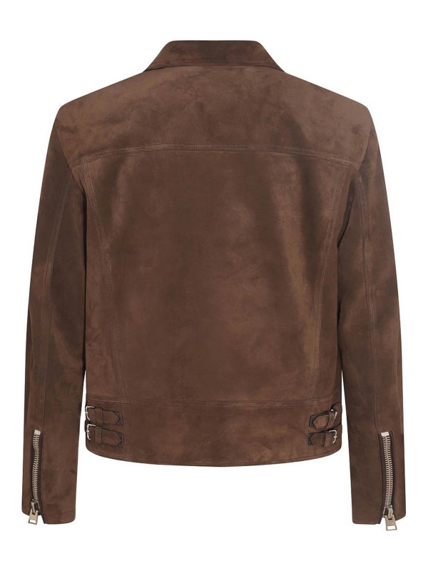 TOM FORD: casual jackets online - Brown suede jacket