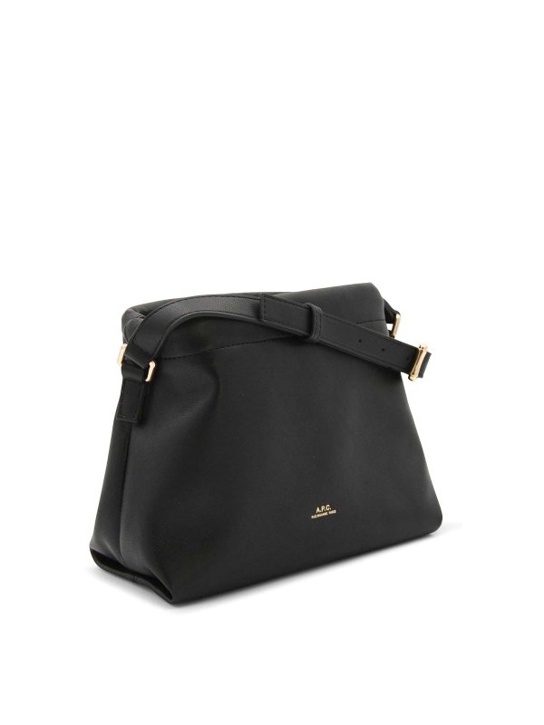 A.P.C.: cross body bags online - Black faux leather crossbody bag