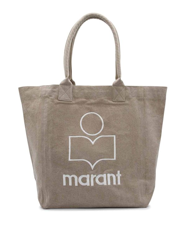 ISABEL MARANT: borse a tracolla - Borsa tote Yenky in tela beige