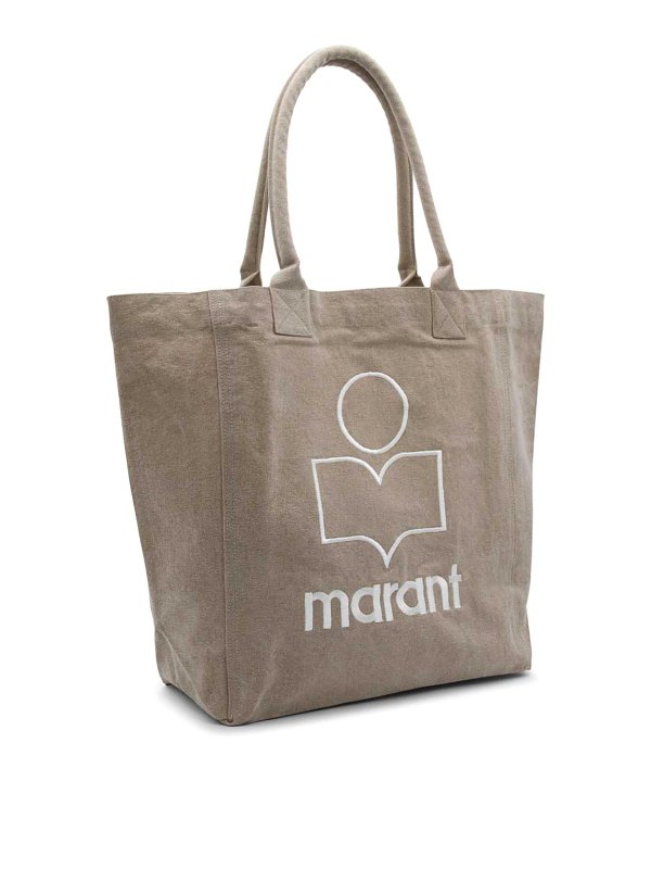 ISABEL MARANT: borse a tracolla online - Borsa tote Yenky in tela beige
