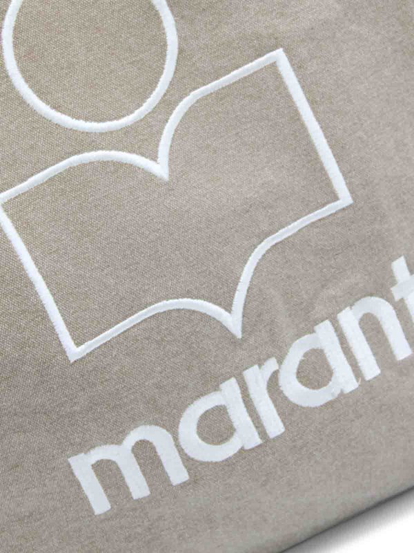 Borsa tote Yenky in tela beige shop online: ISABEL MARANT