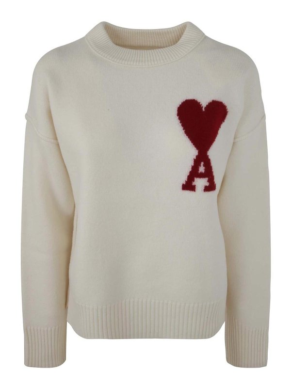 AMI PARIS: クルーネック - クルーネック - 白