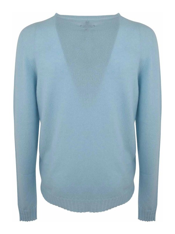 MD75: Strickpullover mit Rundhalsausschnitt online - Rundhalspullover - Blau