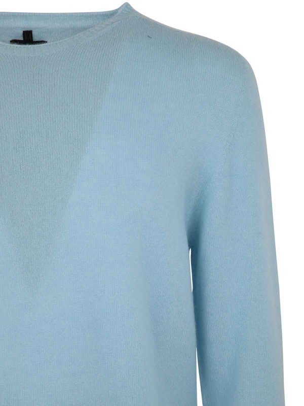 The Best Shops MD75: Strickpullover mit Rundhalsausschnitt - Rundhalspullover - Blau