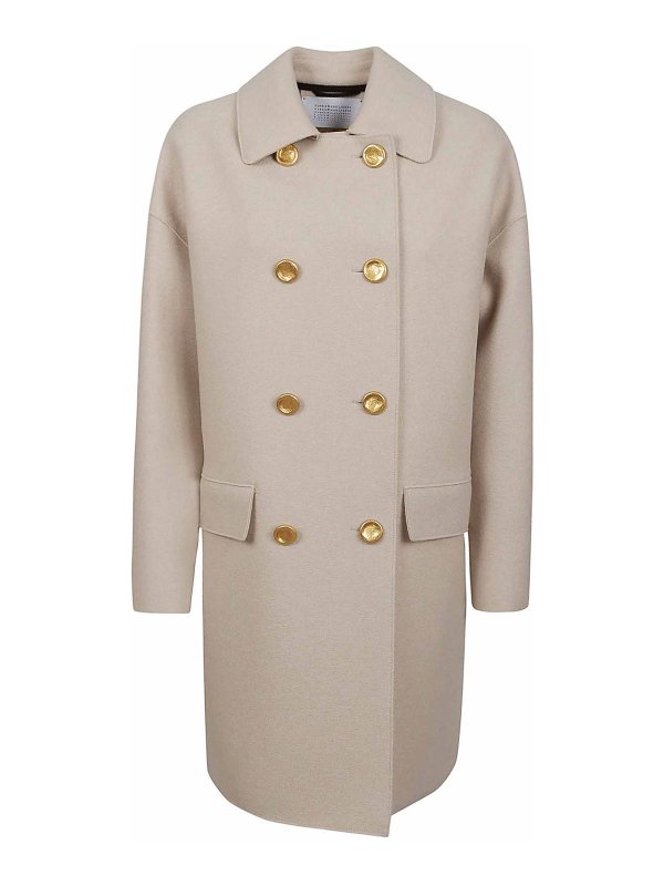 HARRIS WHARF LONDON: ショートコート - ショートコート - クリーム