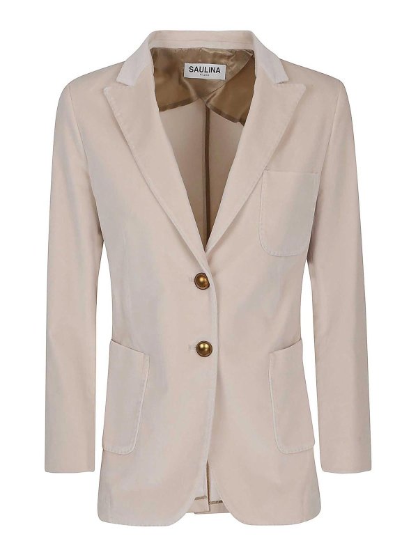 SAULINA: Vestes de costume - Blazer - Beige