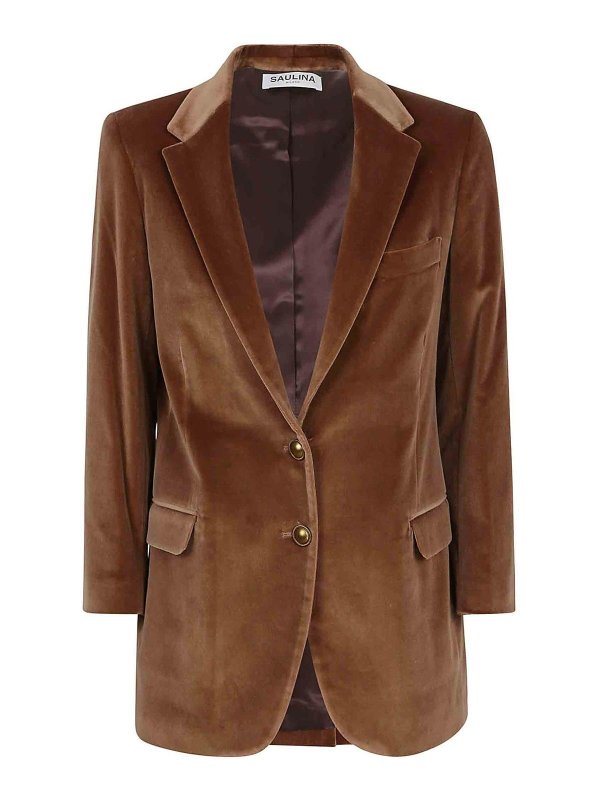 SAULINA: ブレザー - ブレザー - ブラウン