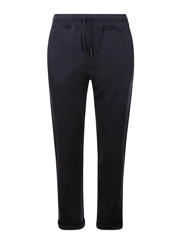 ISAIA: スウェットパンツ - トラックスーツ ボトムス - ブルー