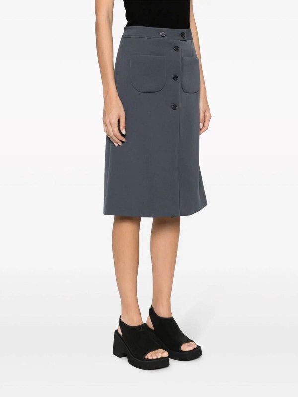 Courreges: Knielange und Midi Röcke online - Midirock - Grau