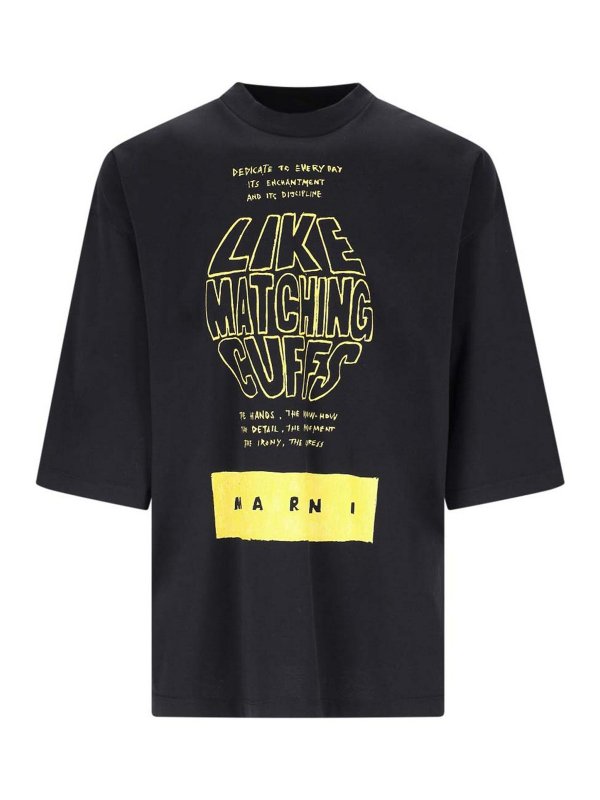 Marni: Tシャツ - Tシャツ - 黒