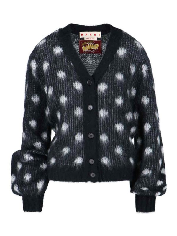 Marni: cardigans - Cardigan a pois
