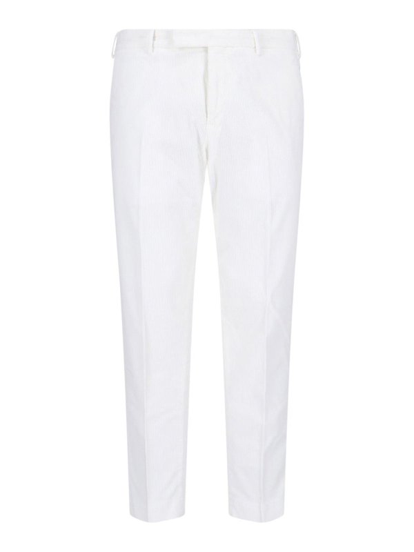 PT TORINO: Pantalons casual - Pantalons Décontractés - Blanc