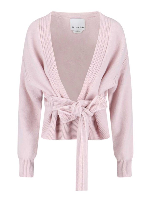 SA SU PHI: cardigans - Belted cardigan