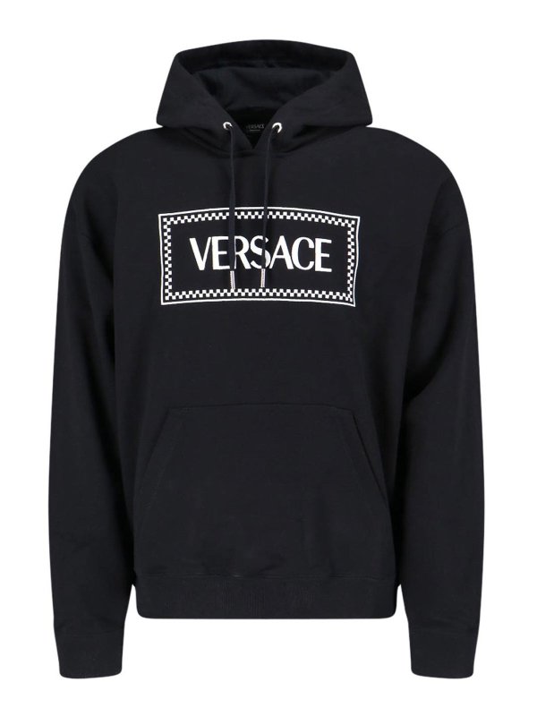 VERSACE: Sweatshirts & Sweaters - Logo hoodie