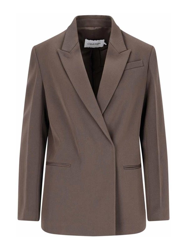 CALVIN KLEIN: blazers - wool blazer