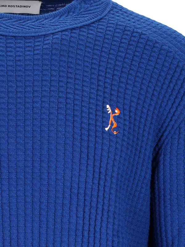 U-Boot-Pullover - Blau shop online: KIKO KOSTADINOV