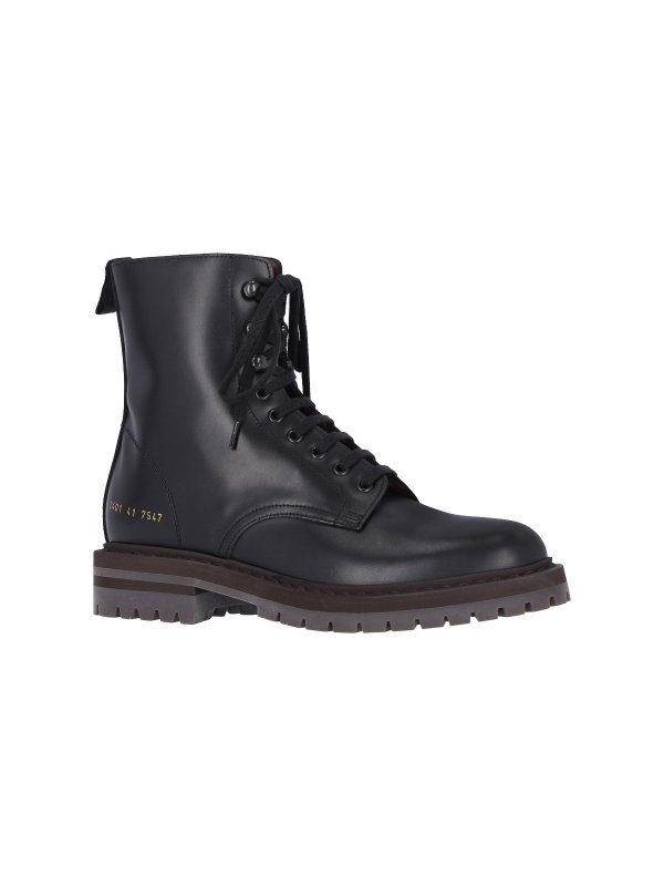 COMMON PROJECTS: classic shoes online - Leather derby boots