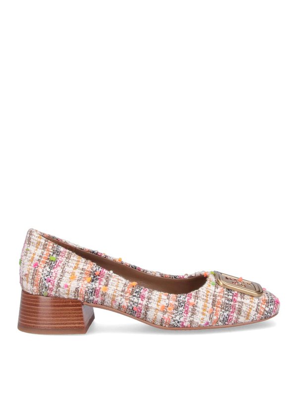 TORY BURCH: flat shoes - Tweed heel ballet flats