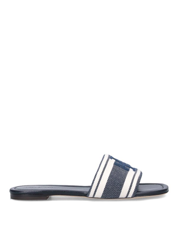 TORY BURCH: sandals - Logo slide sandals