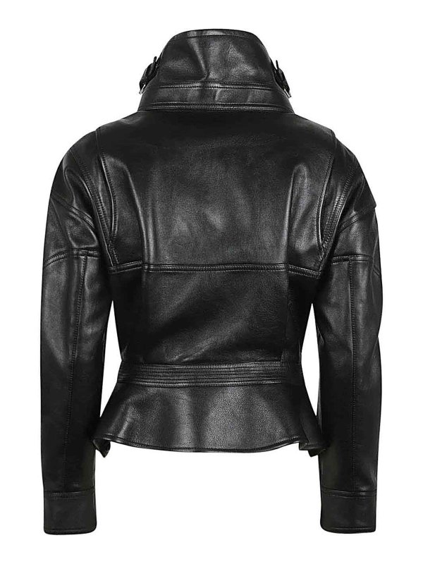 ALEXANDER MCQUEEN: casual jackets online - Leather biker jacket
