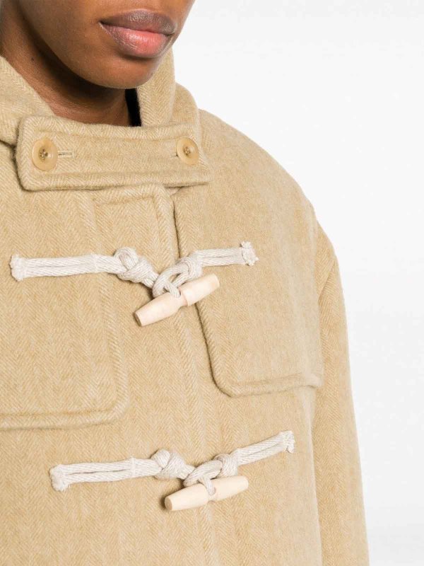 DUNST: short coats online - Wool blend cropped duffle coat