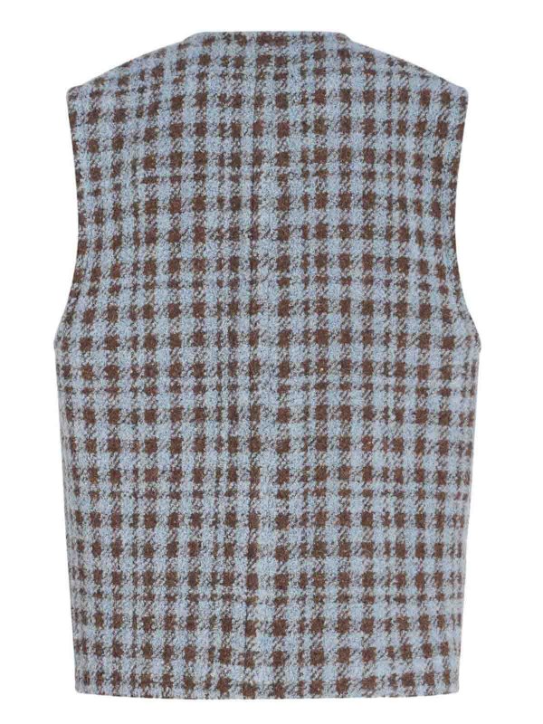 ETRO buy online Checked wool blend vest