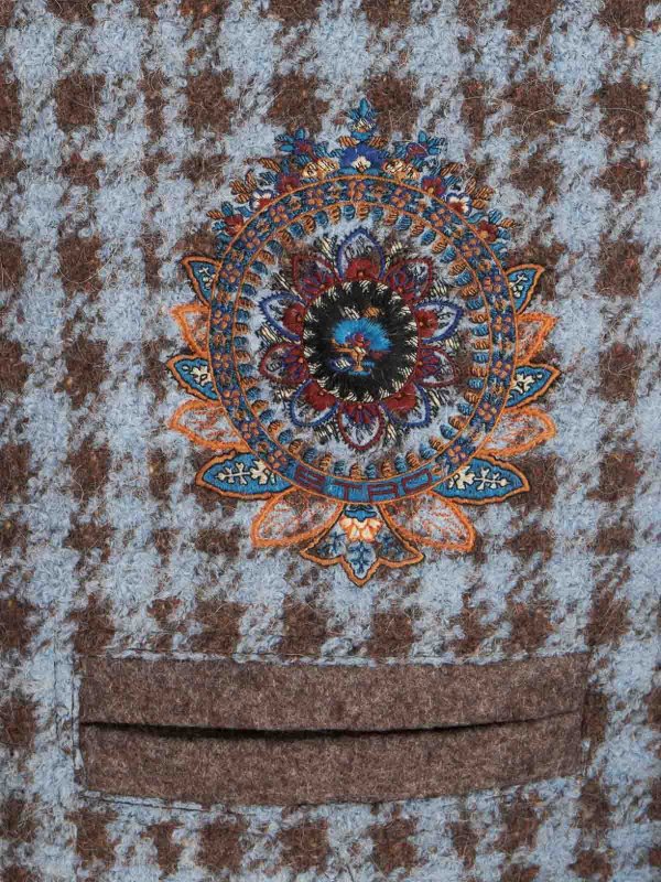 vests shop online Checked wool blend vest