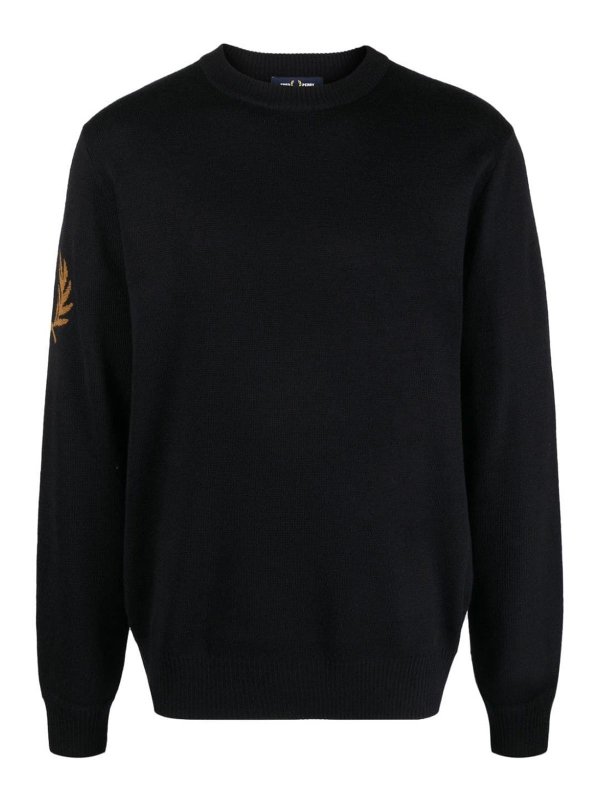 FRED PERRY: crew necks - Logo wool blend jumper