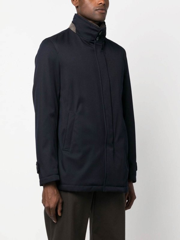 HERNO: casual jackets online - Stand-up collar wool jacket