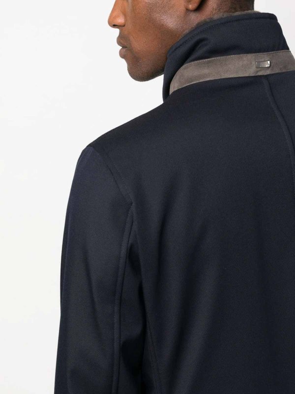 Stand-up collar wool jacket shop online: HERNO