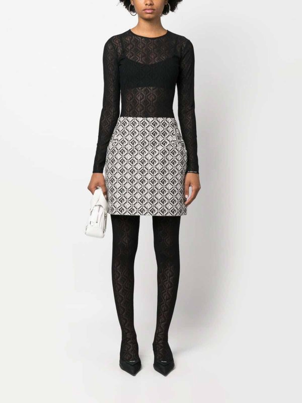 MARINE SERRE: Tops y camisetas sin mangas online - Top - Negro