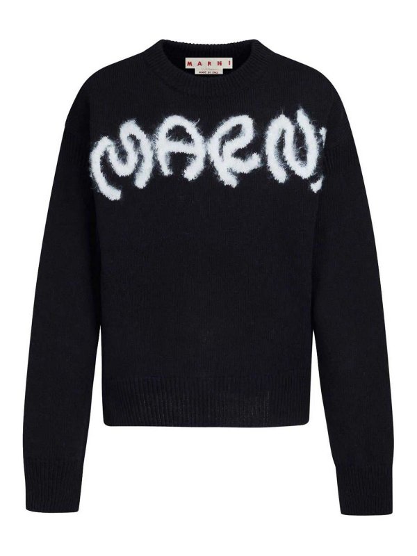 Marni: Pull col rond - Pull Col Rond - Noir